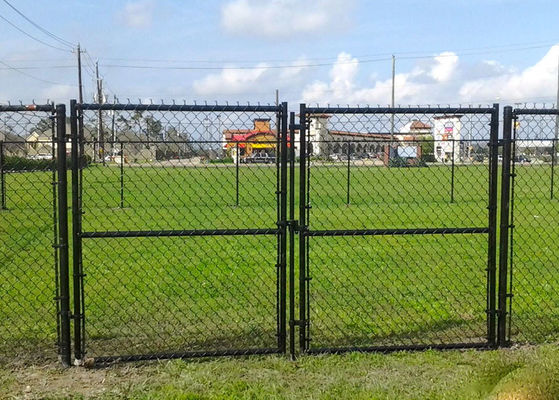Покрытый ПВК, коммерчески ограждать ворот сада тимберса школы черный сетки сада
